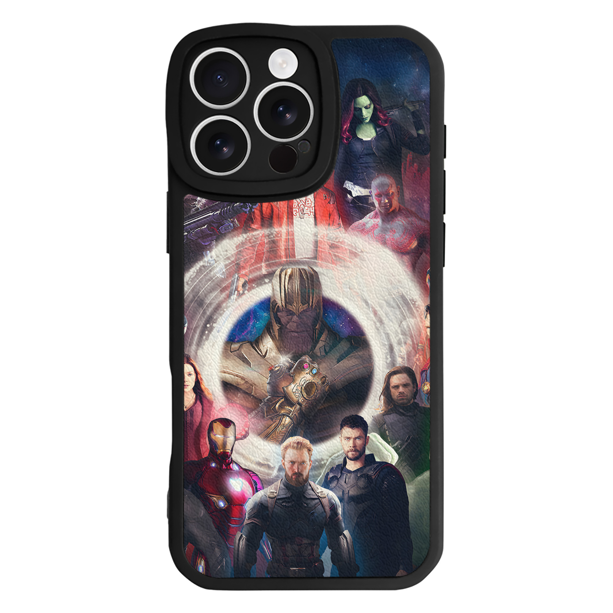 （画像用） アベンジャーズ The Avengers 【iPhone 16シリーズ対応】シリコンスマホケース（レザー調） 材質：シリコン